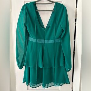 Long sleeve ruffle dress. Bcbg. Size 4.